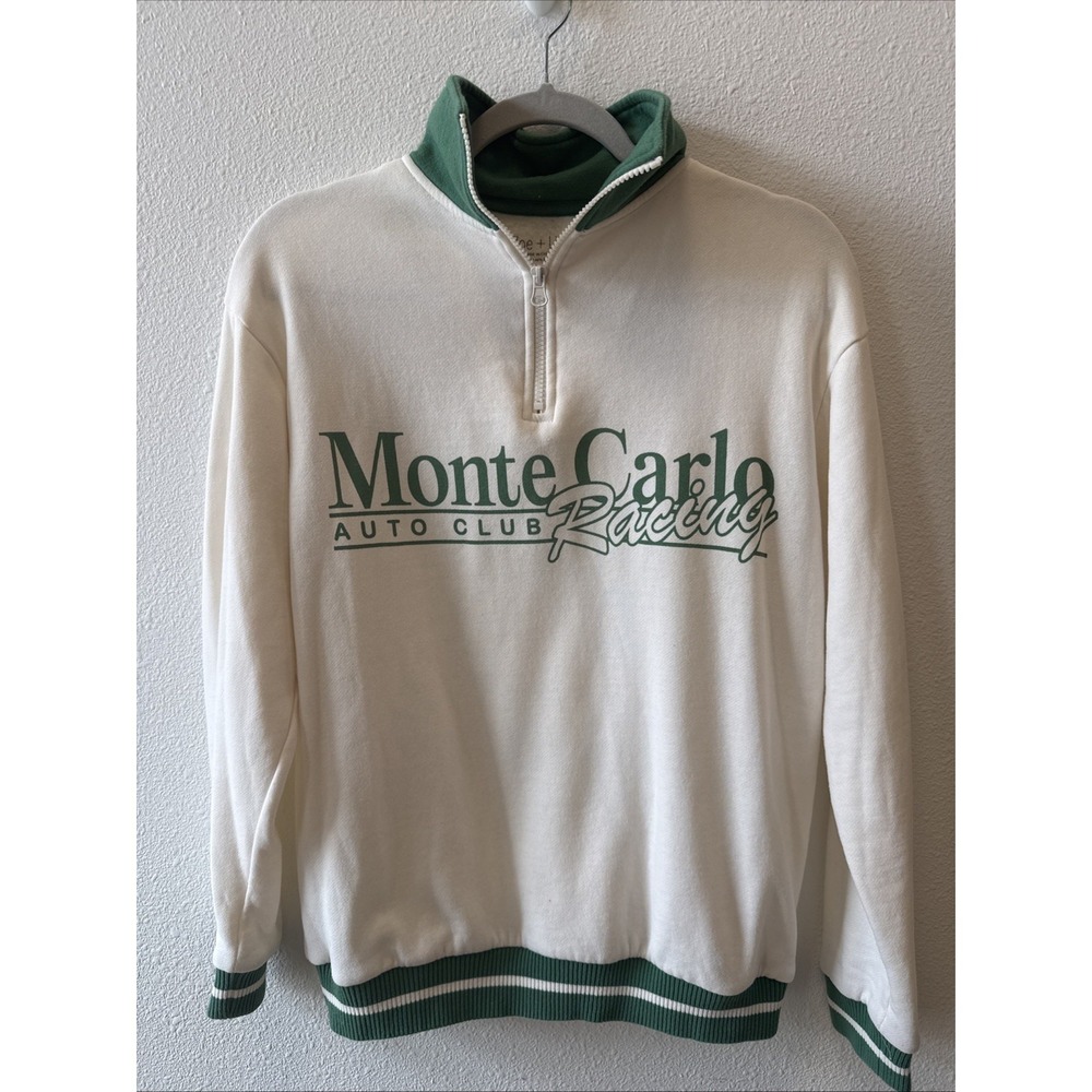 Zoe + Liv Monte Carlo Racing Henley Womens XS 1/4 Zip Pullover Sweatshirt Over